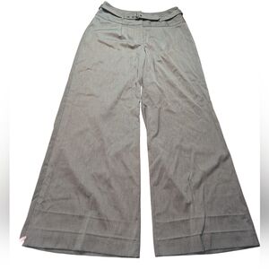 Worthington Wide-Leg High-Rise Pants in Light Gray